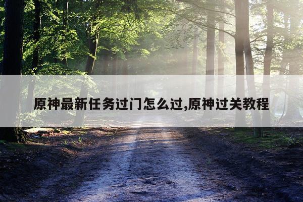 原神最新任务过门怎么过,原神过关教程