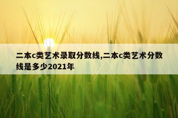 二本c类艺术录取分数线,二本c类艺术分数线是多少2021年
