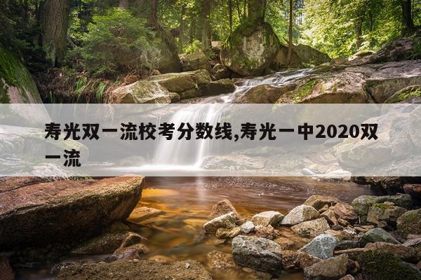 寿光双一流校考分数线,寿光一中2020双一流