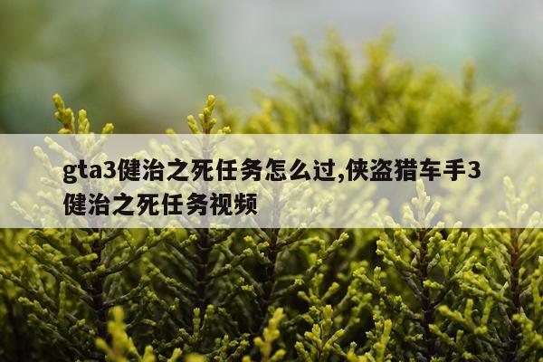 gta3健治之死任务怎么过,侠盗猎车手3健治之死任务视频