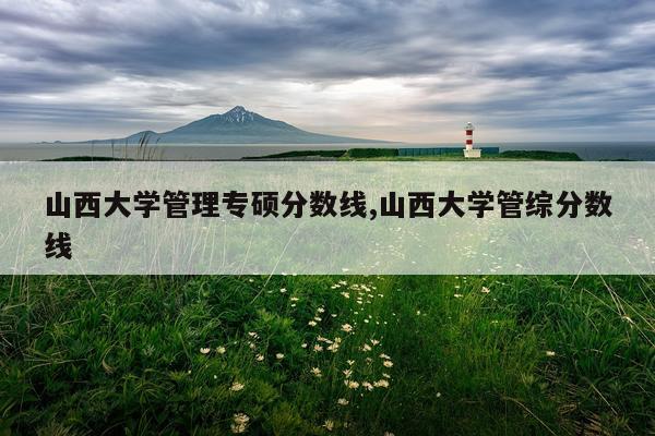 山西大学管理专硕分数线,山西大学管综分数线