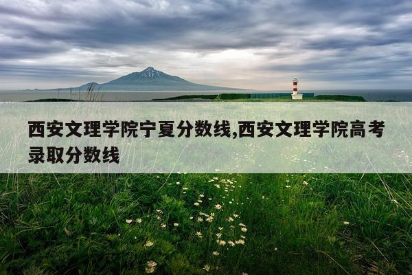 西安文理学院宁夏分数线,西安文理学院高考录取分数线