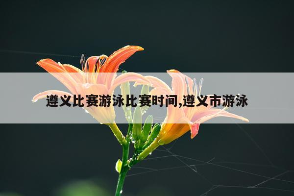 遵义比赛游泳比赛时间,遵义市游泳