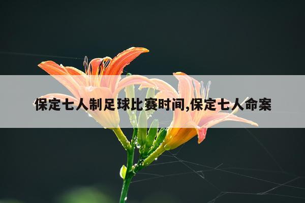 保定七人制足球比赛时间,保定七人命案