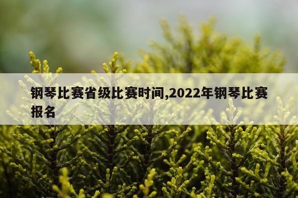 钢琴比赛省级比赛时间,2022年钢琴比赛报名