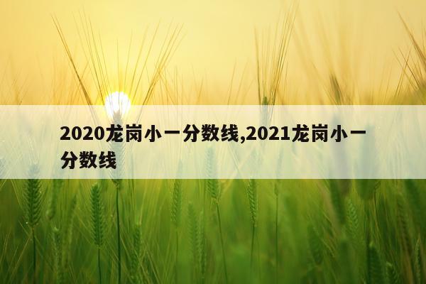 2020龙岗小一分数线,2021龙岗小一分数线
