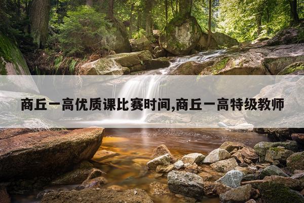 商丘一高优质课比赛时间,商丘一高特级教师