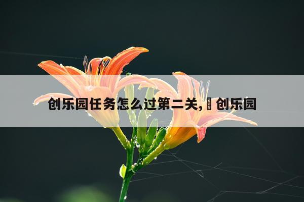 创乐园任务怎么过第二关,螎创乐园