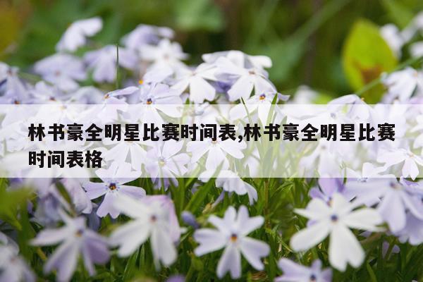 林书豪全明星比赛时间表,林书豪全明星比赛时间表格