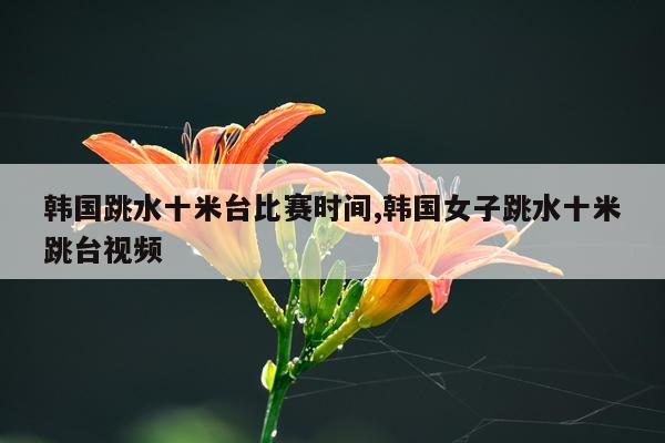 韩国跳水十米台比赛时间,韩国女子跳水十米跳台视频