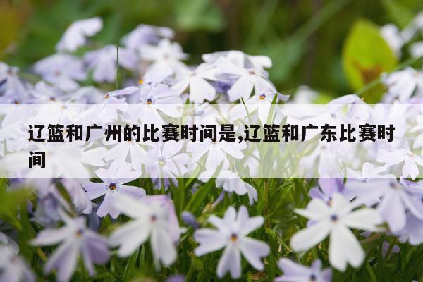 辽篮和广州的比赛时间是,辽篮和广东比赛时间