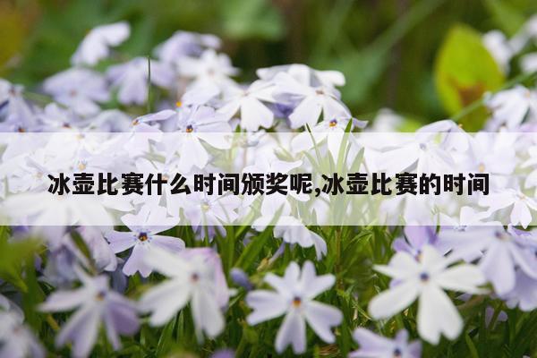 冰壶比赛什么时间颁奖呢,冰壶比赛的时间