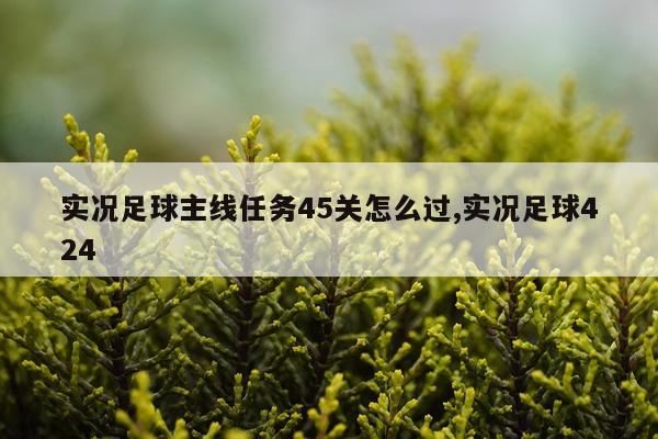 实况足球主线任务45关怎么过,实况足球424