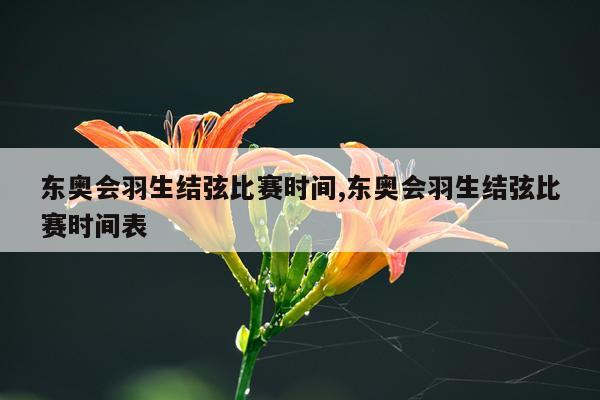 东奥会羽生结弦比赛时间,东奥会羽生结弦比赛时间表