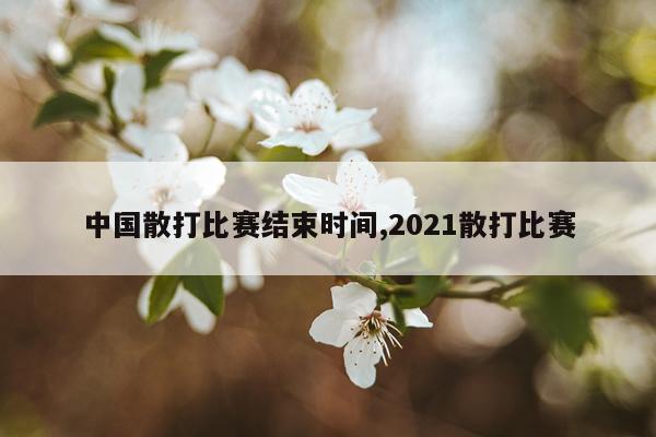 中国散打比赛结束时间,2021散打比赛