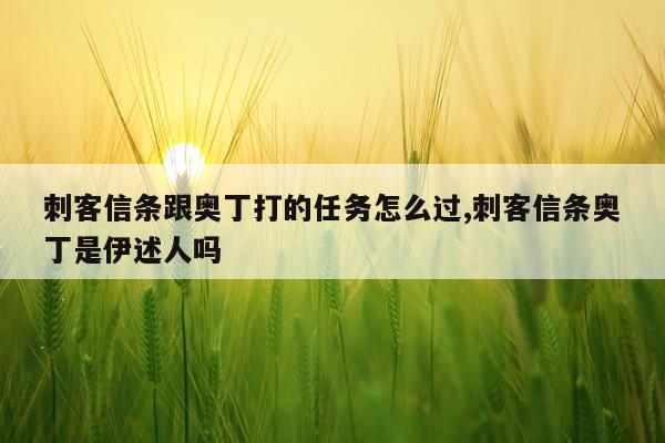刺客信条跟奥丁打的任务怎么过,刺客信条奥丁是伊述人吗