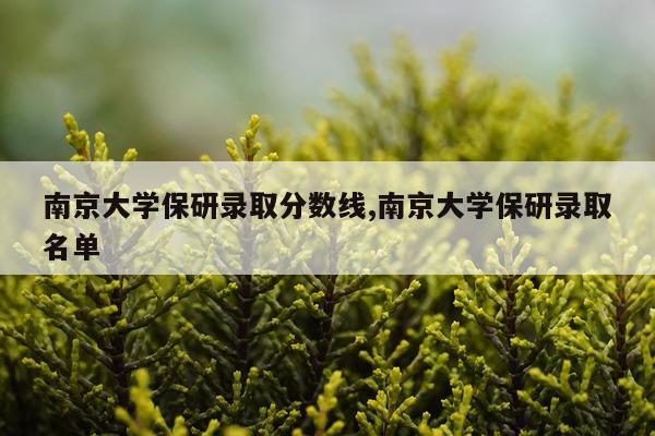 南京大学保研录取分数线,南京大学保研录取名单