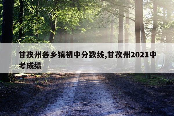 甘孜州各乡镇初中分数线,甘孜州2021中考成绩
