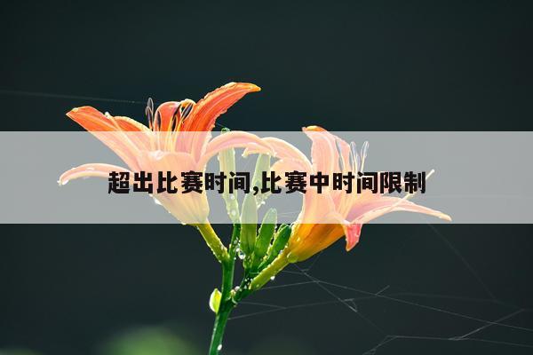 超出比赛时间,比赛中时间限制