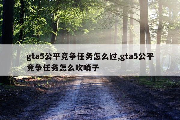 gta5公平竞争任务怎么过,gta5公平竞争任务怎么吹哨子