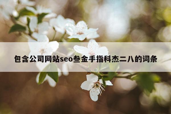 包含公司网站seo叁金手指科杰二八的词条