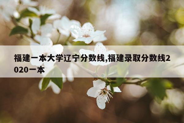 福建一本大学辽宁分数线,福建录取分数线2020一本
