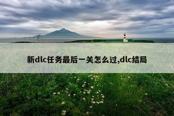 新dlc任务最后一关怎么过,dlc结局