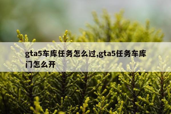 gta5车库任务怎么过,gta5任务车库门怎么开