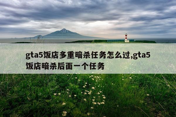 gta5饭店多重暗杀任务怎么过,gta5饭店暗杀后面一个任务