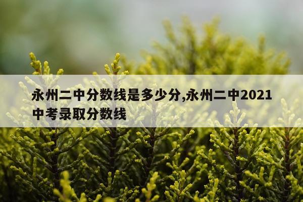 永州二中分数线是多少分,永州二中2021中考录取分数线